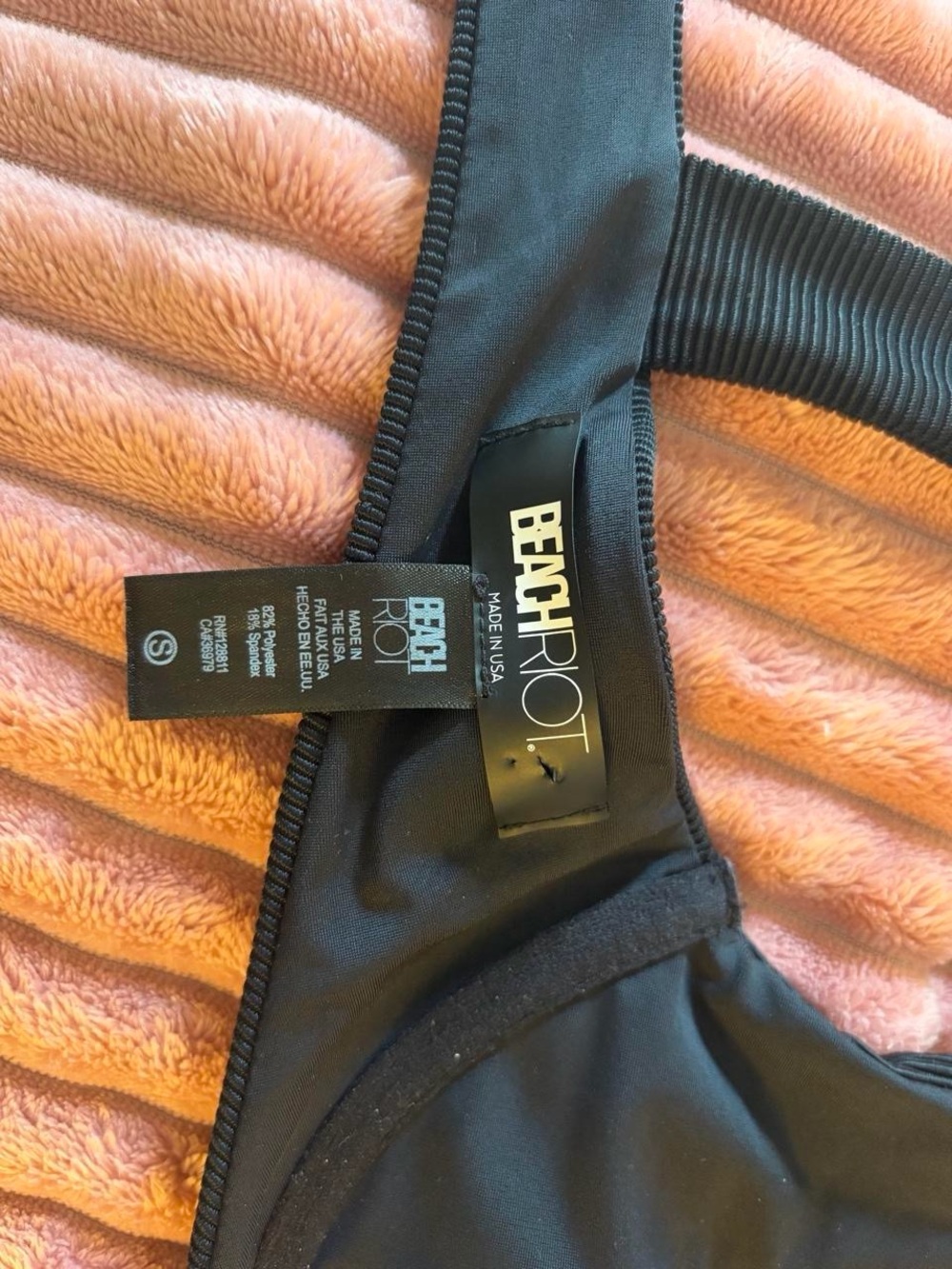 Beach Riot Black Ribbed Bikini Top - Picture 6 of 6